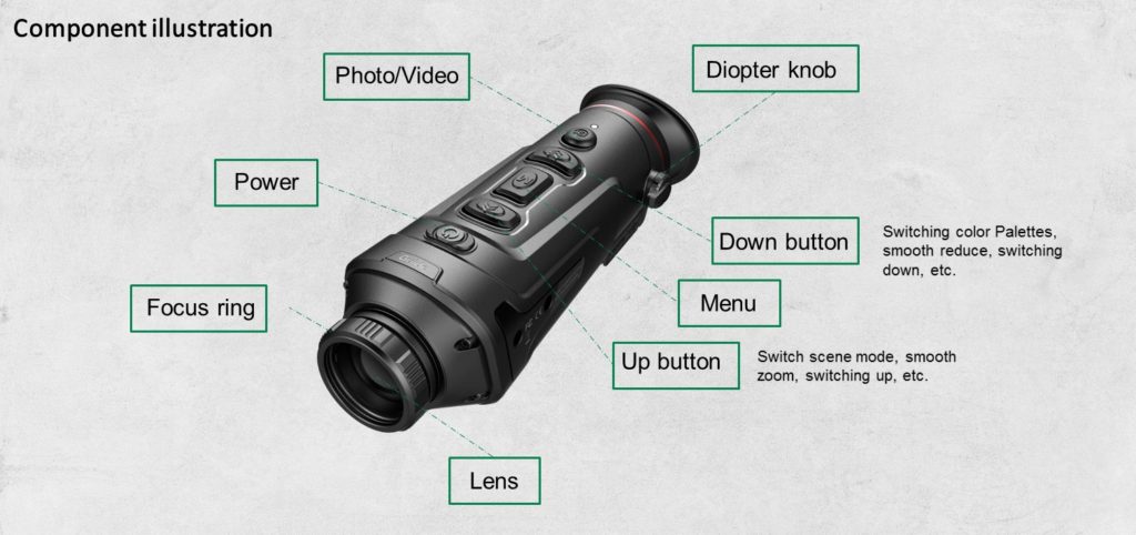 Guide trackir 50 thermal imaging long detection range video recording  ranging wifi handheld thermal imager monocular camera